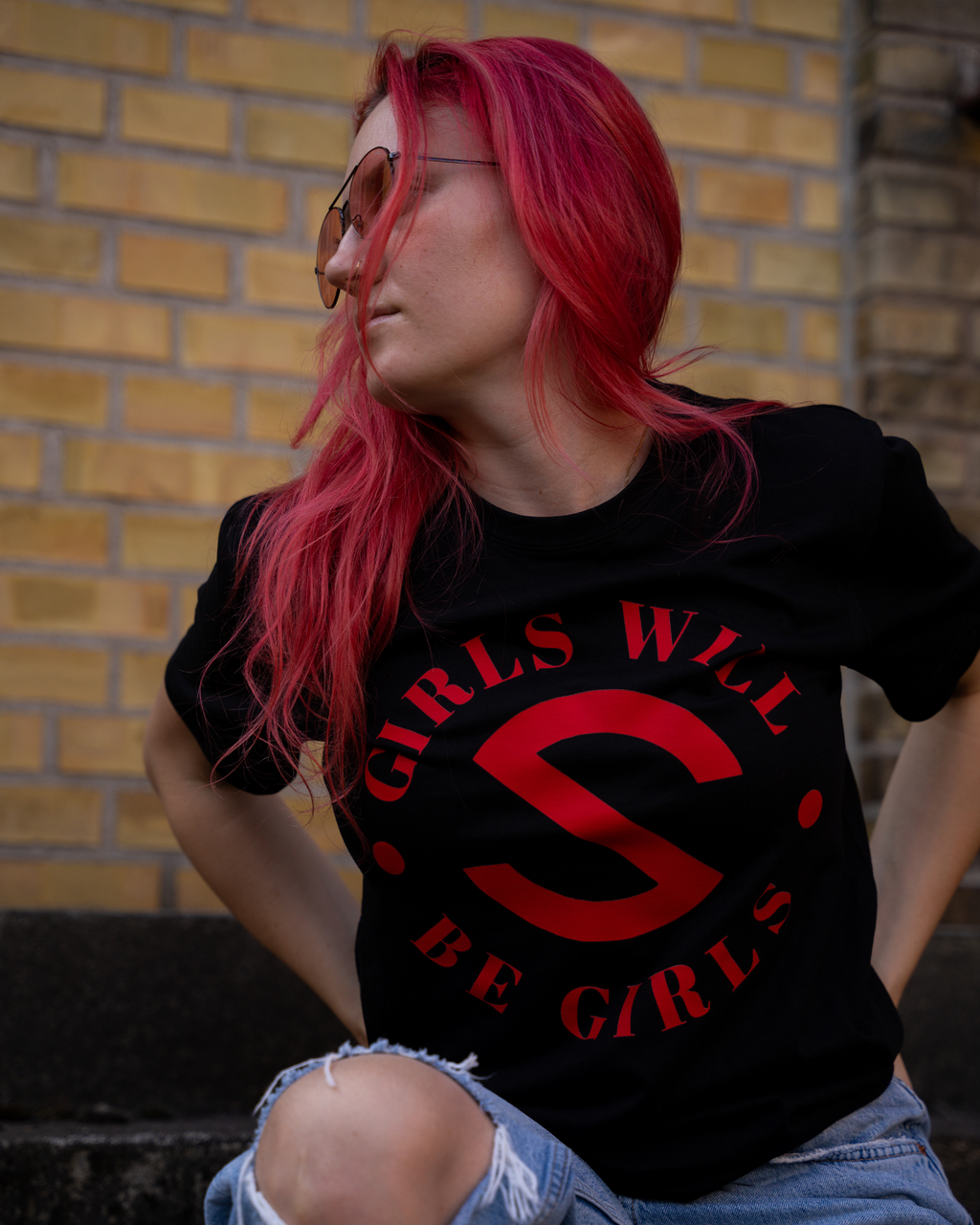 SheRidez Statement T-shirt – Sort “Girls Will Be Girls”