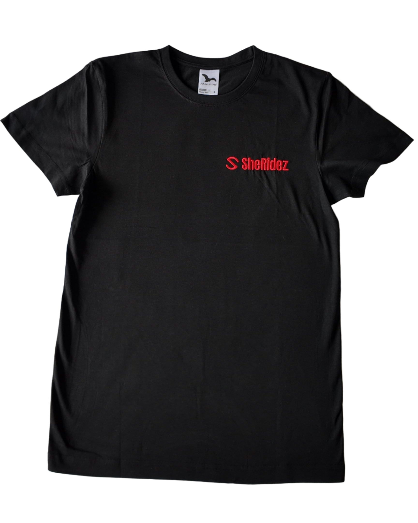 SheRidez Brand T-shirt – Sort (Logo Edition / Broderet Logo)