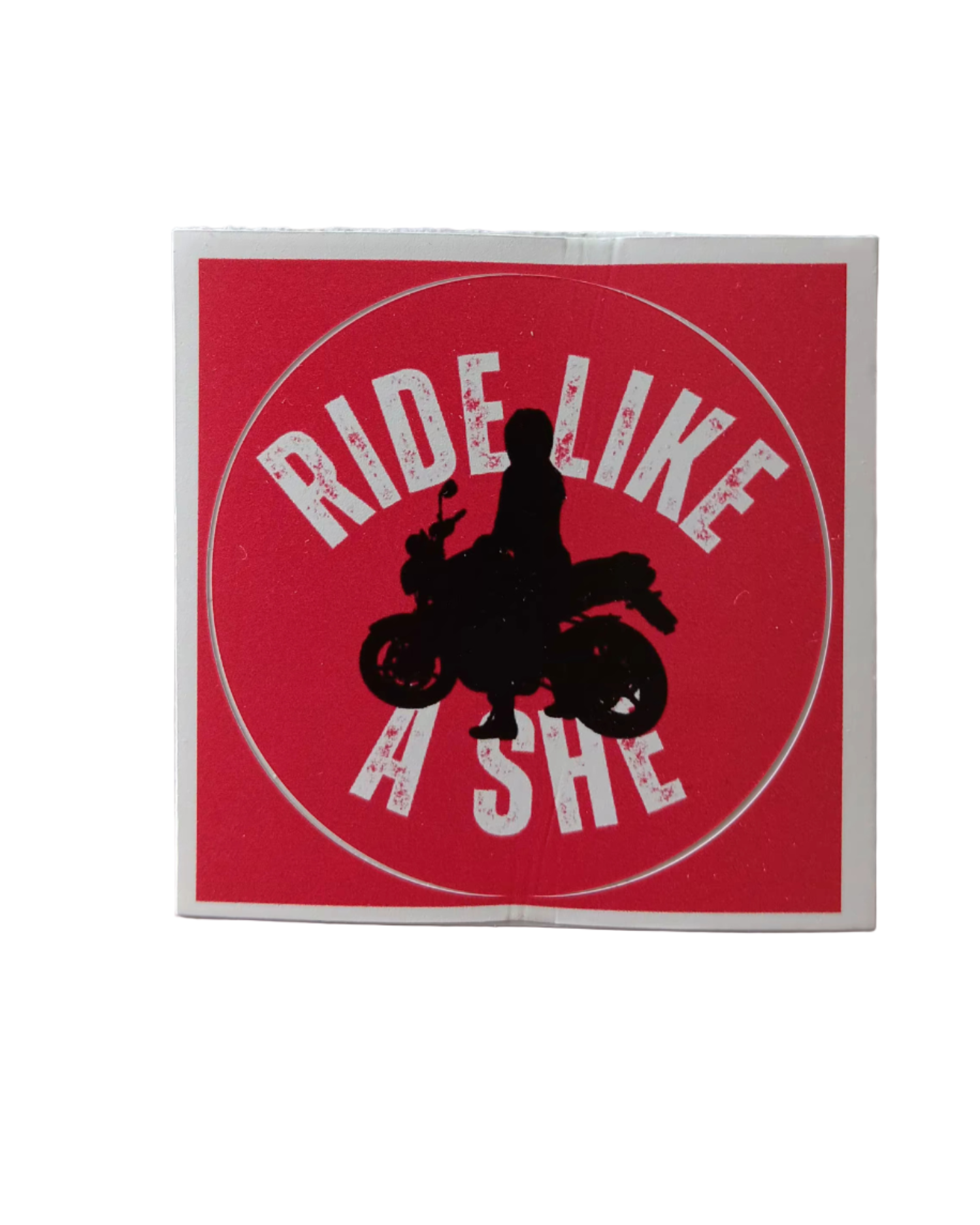 SheRidez klistemærke - rundt, rød